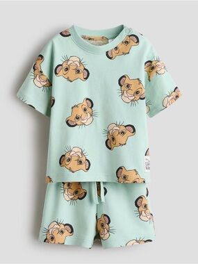 H&M Mint Green Lion King Print Kids  Set